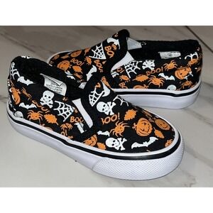 Tommy Bahama Toddler 6 Halloween Slip-On Canvas Shoes Glow-in-the-Dark‎ Pumpkin